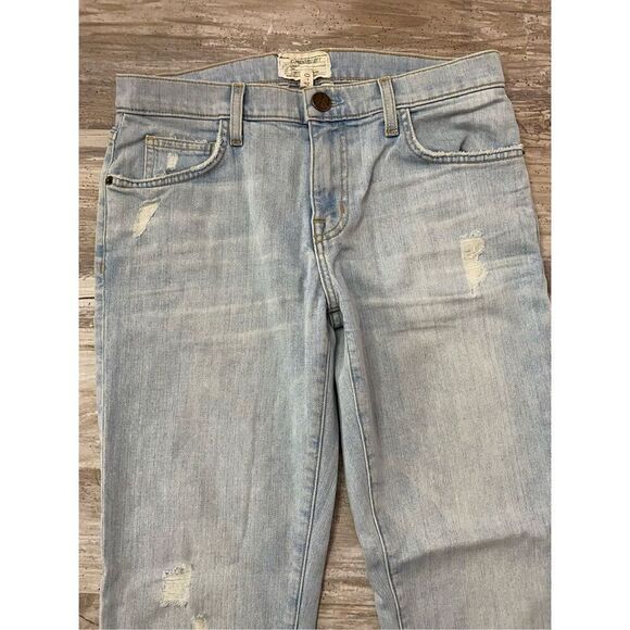 Current/Elliott Skinny Jeans Ankle Crop Distressed Women’s Sz 24-0 - Picture 2 of 7